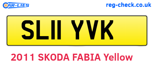 SL11YVK are the vehicle registration plates.