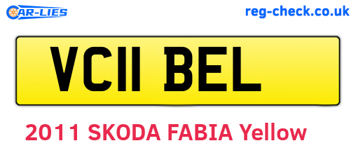 VC11BEL are the vehicle registration plates.