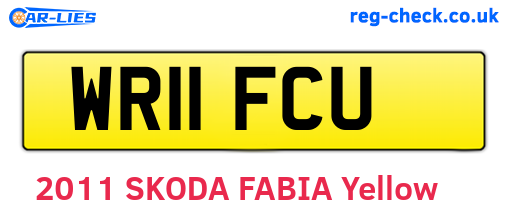 WR11FCU are the vehicle registration plates.