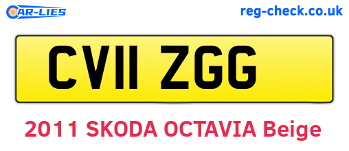 CV11ZGG are the vehicle registration plates.