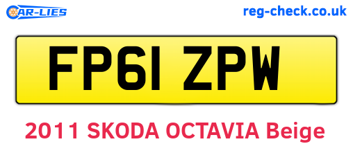 FP61ZPW are the vehicle registration plates.