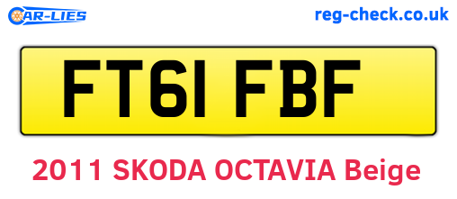 FT61FBF are the vehicle registration plates.