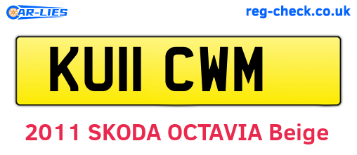 KU11CWM are the vehicle registration plates.
