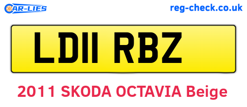 LD11RBZ are the vehicle registration plates.
