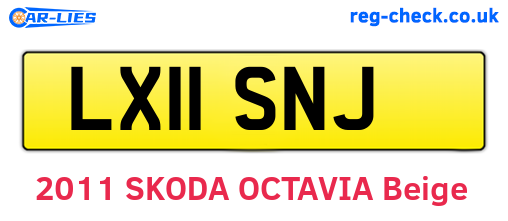 LX11SNJ are the vehicle registration plates.