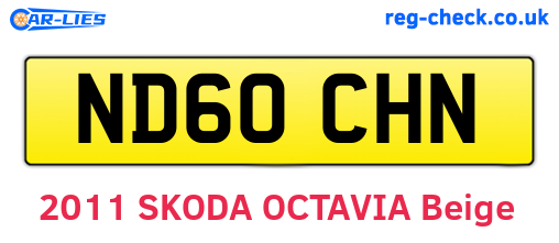 ND60CHN are the vehicle registration plates.