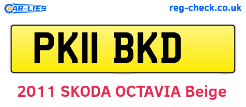 PK11BKD are the vehicle registration plates.
