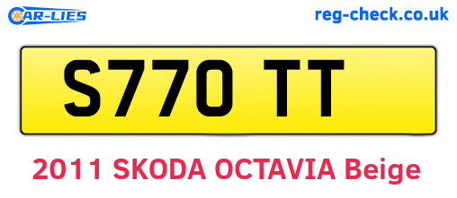 S77OTT are the vehicle registration plates.
