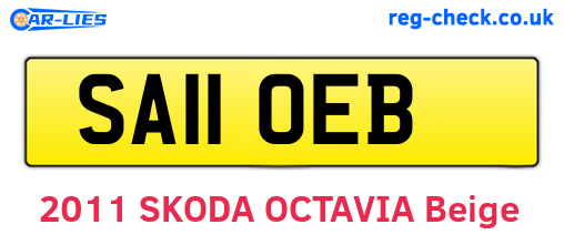 SA11OEB are the vehicle registration plates.