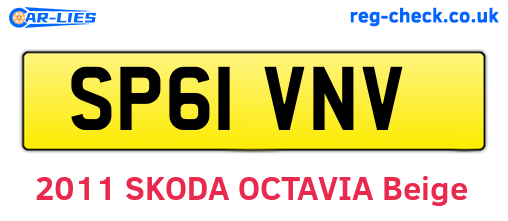 SP61VNV are the vehicle registration plates.