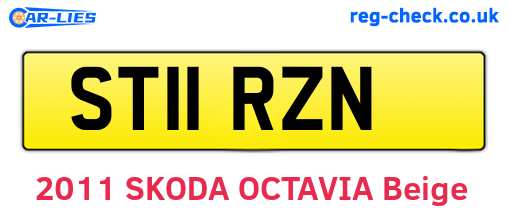ST11RZN are the vehicle registration plates.
