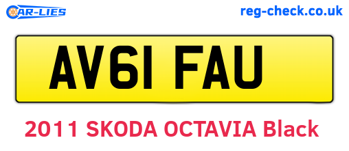 AV61FAU are the vehicle registration plates.