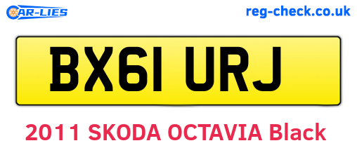BX61URJ are the vehicle registration plates.