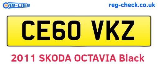 CE60VKZ are the vehicle registration plates.