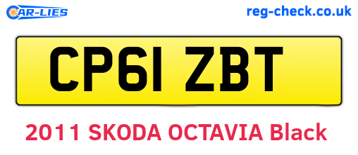 CP61ZBT are the vehicle registration plates.