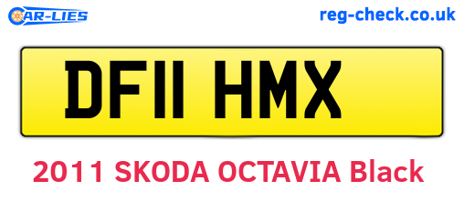 DF11HMX are the vehicle registration plates.