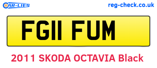 FG11FUM are the vehicle registration plates.