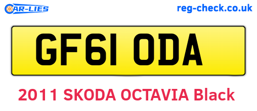 GF61ODA are the vehicle registration plates.