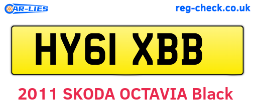 HY61XBB are the vehicle registration plates.