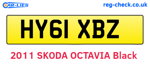 HY61XBZ are the vehicle registration plates.