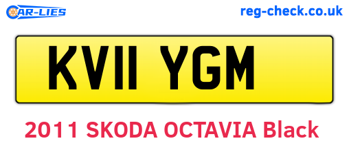 KV11YGM are the vehicle registration plates.