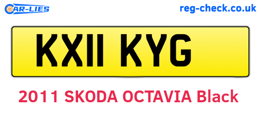 KX11KYG are the vehicle registration plates.