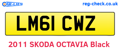 LM61CWZ are the vehicle registration plates.