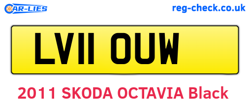 LV11OUW are the vehicle registration plates.