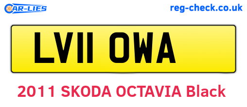 LV11OWA are the vehicle registration plates.