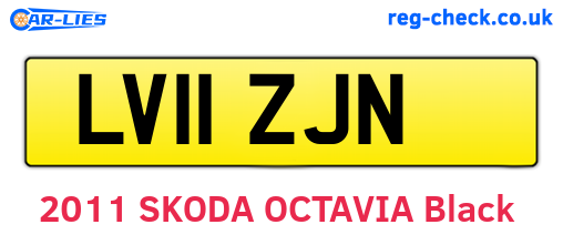 LV11ZJN are the vehicle registration plates.