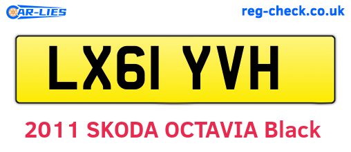 LX61YVH are the vehicle registration plates.