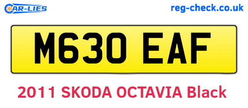 M630EAF are the vehicle registration plates.