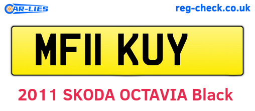 MF11KUY are the vehicle registration plates.