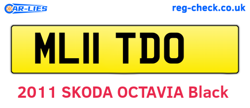 ML11TDO are the vehicle registration plates.