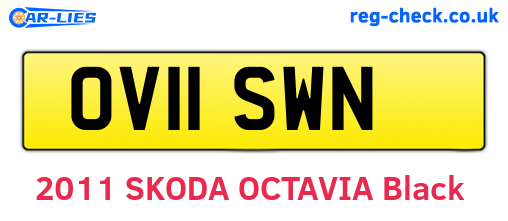 OV11SWN are the vehicle registration plates.