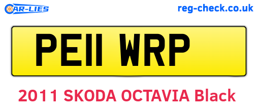 PE11WRP are the vehicle registration plates.