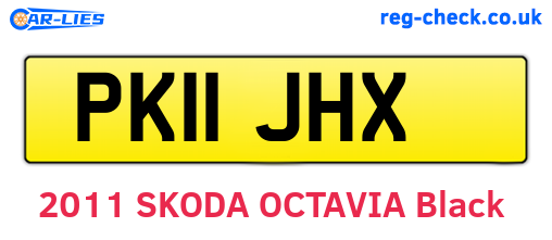 PK11JHX are the vehicle registration plates.