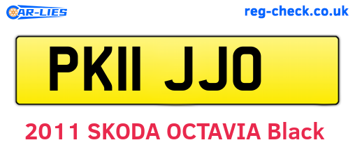 PK11JJO are the vehicle registration plates.