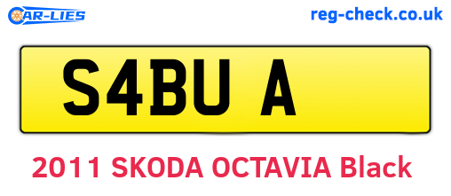 S4BUA are the vehicle registration plates.