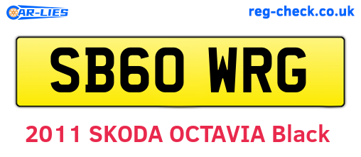 SB60WRG are the vehicle registration plates.