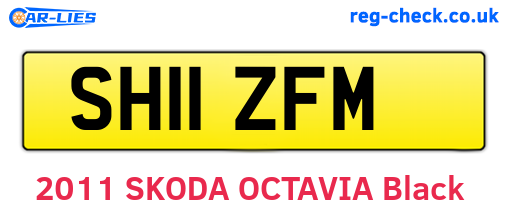 SH11ZFM are the vehicle registration plates.