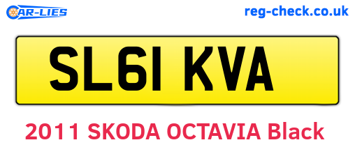 SL61KVA are the vehicle registration plates.