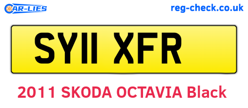 SY11XFR are the vehicle registration plates.