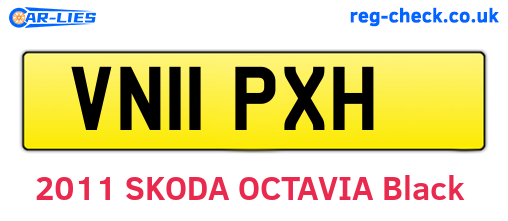 VN11PXH are the vehicle registration plates.