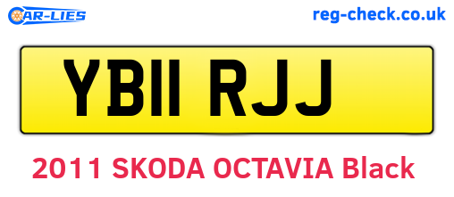 YB11RJJ are the vehicle registration plates.