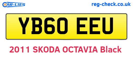 YB60EEU are the vehicle registration plates.