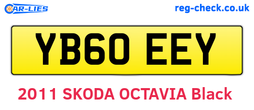 YB60EEY are the vehicle registration plates.