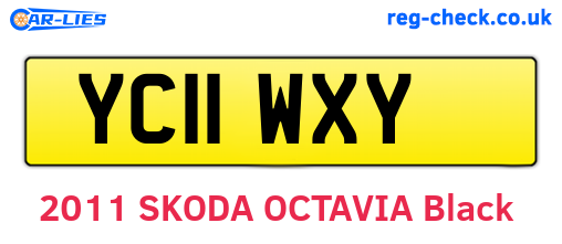 YC11WXY are the vehicle registration plates.