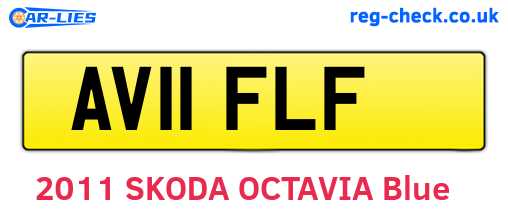 AV11FLF are the vehicle registration plates.