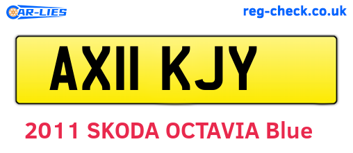 AX11KJY are the vehicle registration plates.